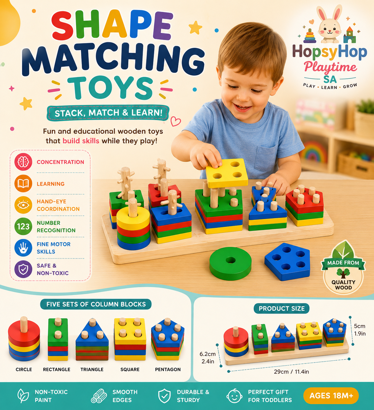 HopsyHop Playtime SA™ Shape Matching Toy