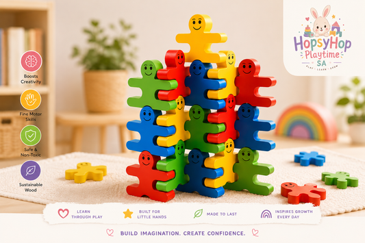 HopsyHop Playtime SA™ Colourful People Blocks