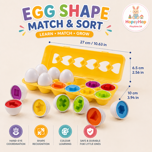 HopsyHop Playtime SA™ Egg Shape Match & Sort