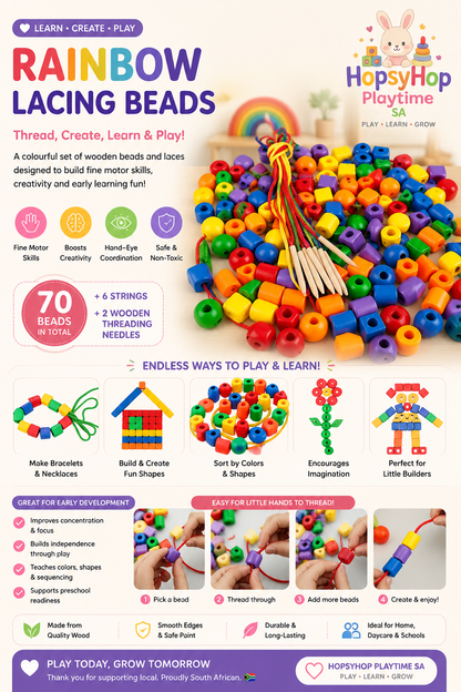 HopsyHop Playtime SA™ Rainbow Lacing Beads